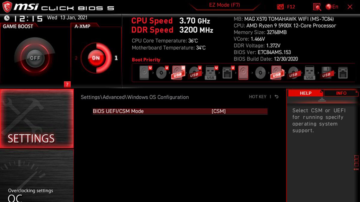 que es modo arranque uefi con csm