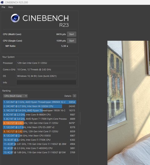 acer aspire vero av14 51 cinebenchr23