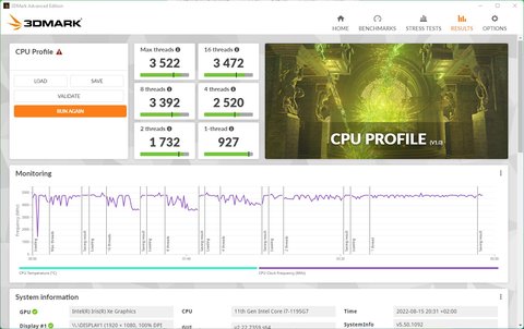 acer aspire vero av15 51 3d mark cpu