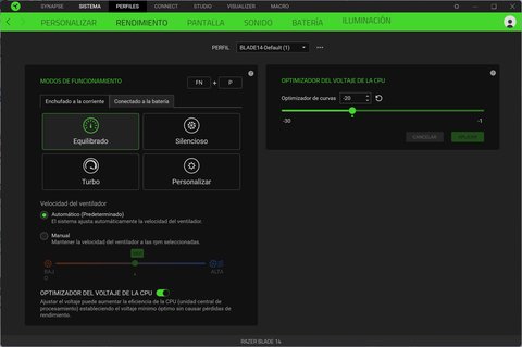 synapse curva optimizada