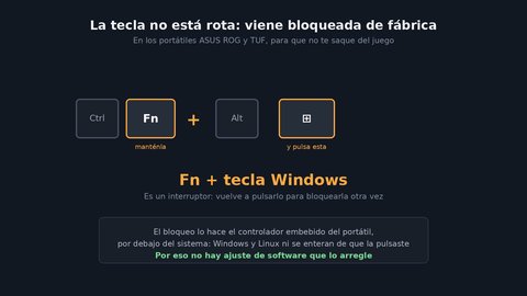 tecla windows no funciona asus