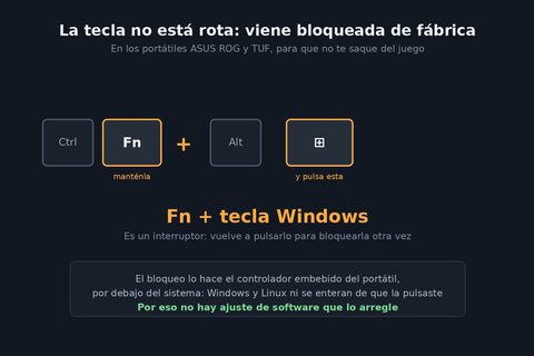 tecla windows no funciona asus