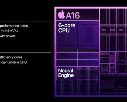 rendimiento del procesador a16 bionic de apple