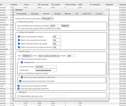 configurar proxy socks5 qbitorrent