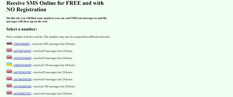 receive sms online com