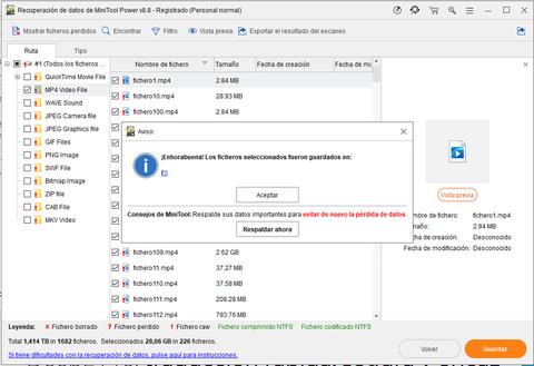 minitool power data recovery ficheros recuperados