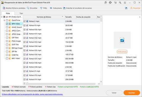 minitool power data recovery resultado analisis 1 hora