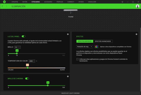 razer key light chroma configuracion