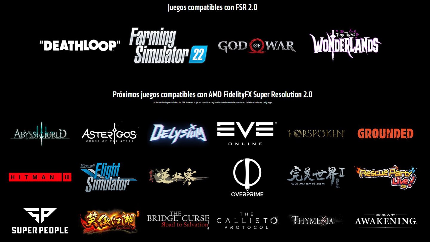 amd revela juegos iniciales con fsr 2 0