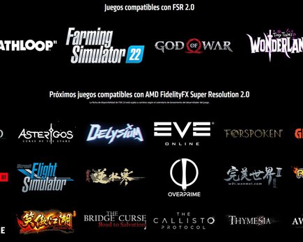 a m d revela los juegos primeros juegos compatibles con f s r 2.0 y hay varios títulos de microsoft