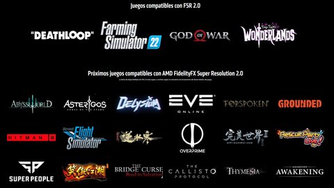 amd revela juegos iniciales con fsr 2 0