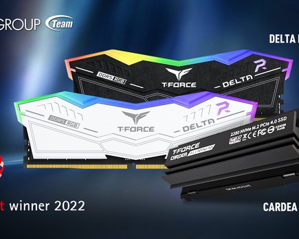 teamgroup premio red dot diseno memoria t force delta rgb ddr5 y cardea a440 pro