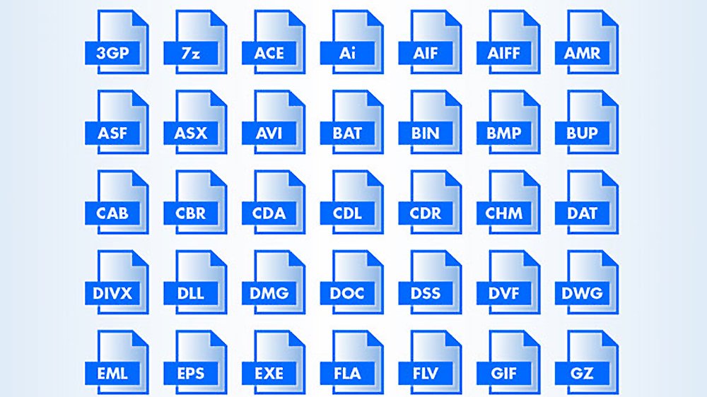 tipos de extensiones de archivos