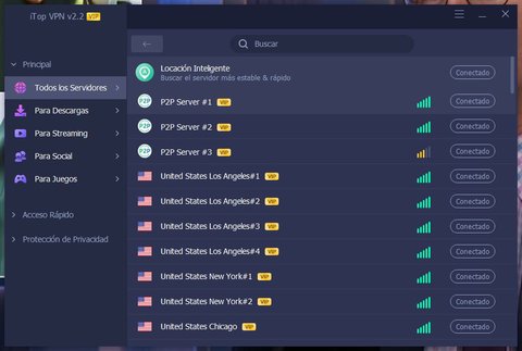 itop vpn servidores