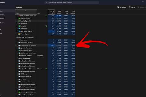 antimalware service executable cpu demasiado uso como desactivar