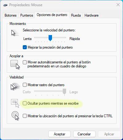 arreglar problema cursor desaparece escribir