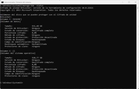 como saber si tenemos bitlocker activado