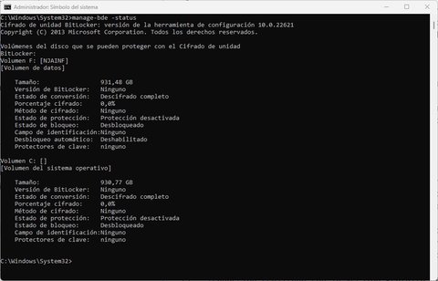como saber si tenemos bitlocker activado