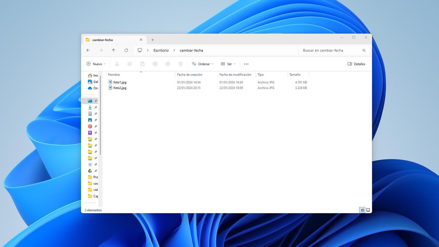 como cambiar fecha metadatos archivos