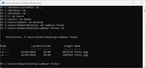 como cambiar fecha metadatos archivos paso 2
