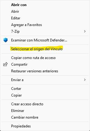 crear hard link con programa