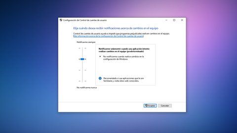 como desactivar control cuentas usuario uac windows