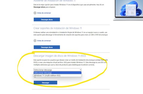 descargamos imagen iso windows 11