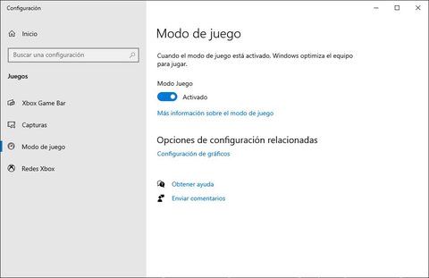 modo juego activado