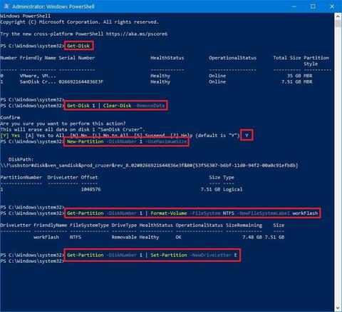 borrar archivos de unidad usando powershell windows 10