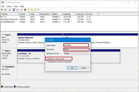 opciones del administrador de discos windows 10