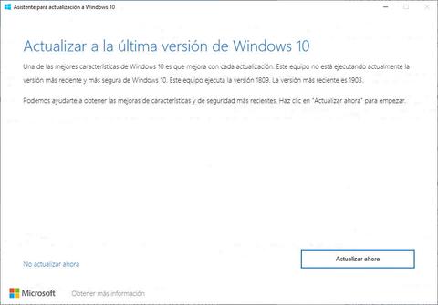 instalar 1903 19 h1 windows 10