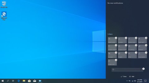 novedades actualizacion 1903 19 h1 windows 10 action center