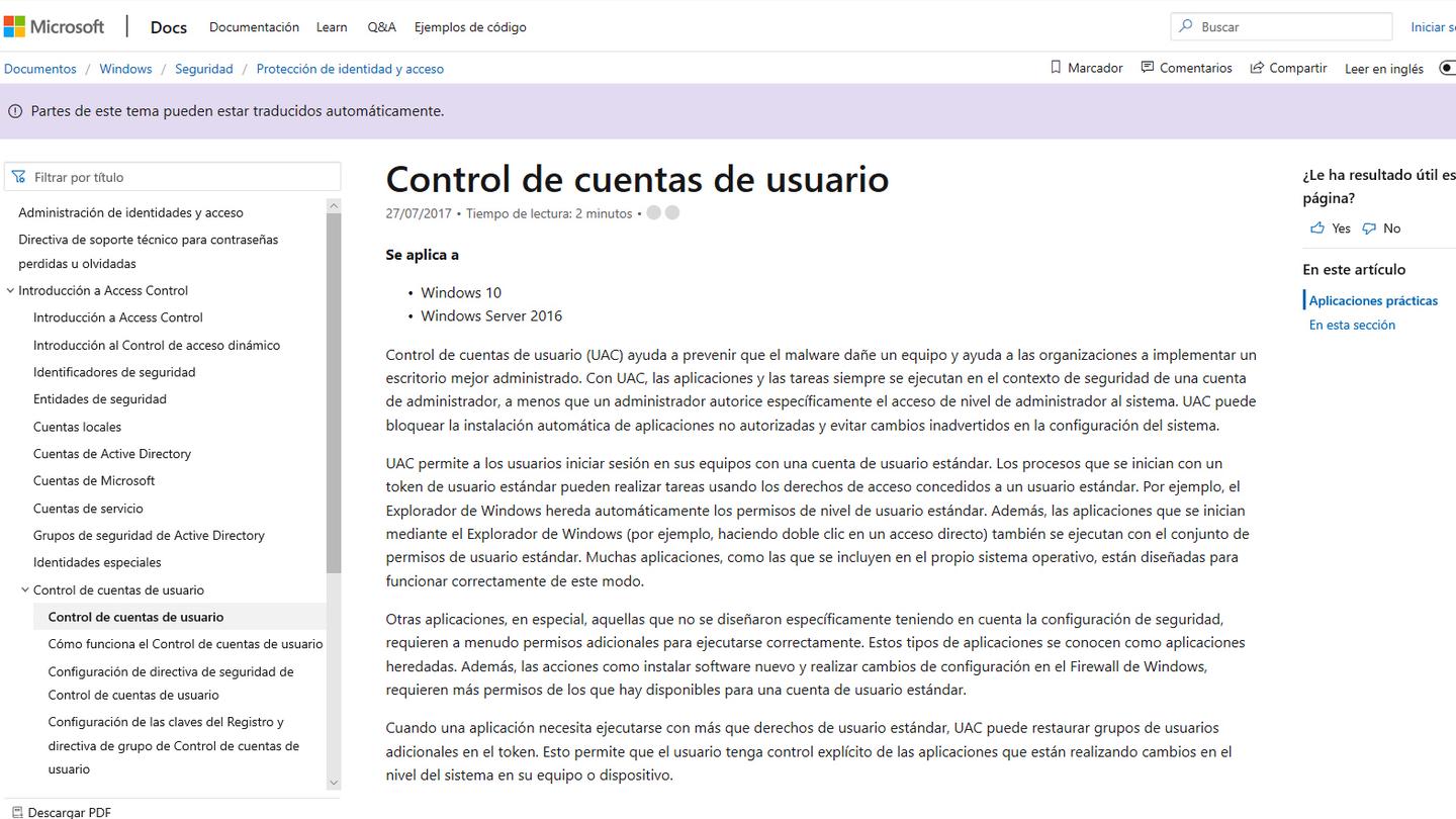 por que no debes desactivar control cuentas usuario uac windows