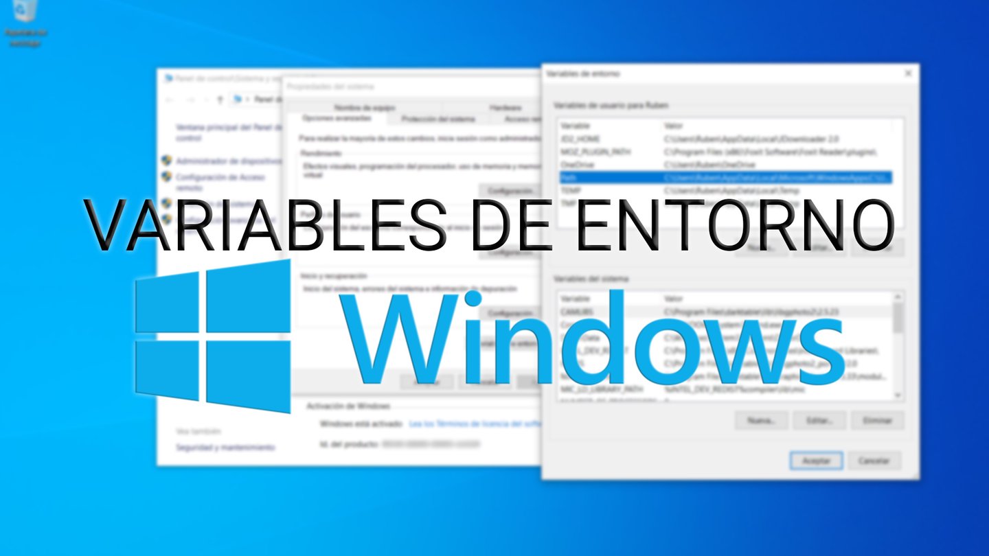 variables de entorno sistema windows