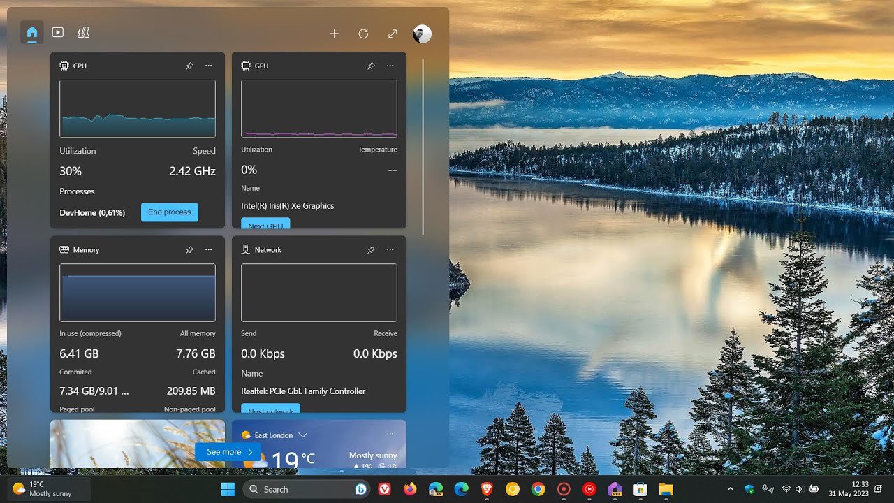 widgets windows 11 para gamers