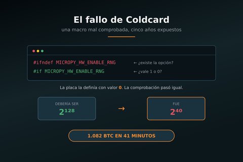 coldcard fallo entropia robo bitcoin