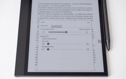 bigme inknote x color menu optimizacion apps