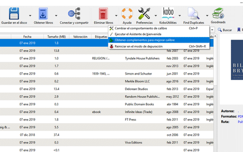 exportar notas kobo calibre plugin 1