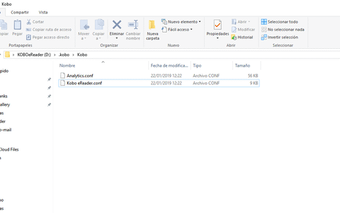 exportar notas kobo fichero config