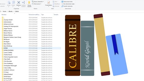 como mover ficheros biblioteca calibre