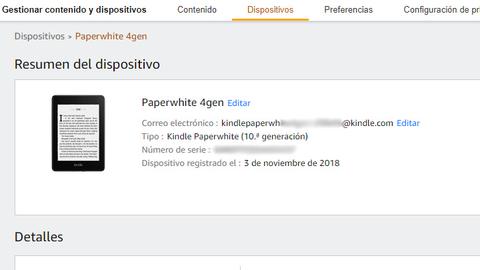 direccion email kindle