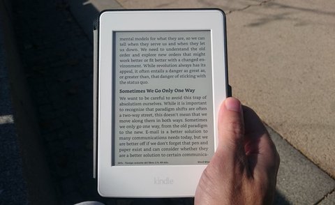 kindle paperwhite luz del sol