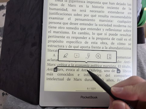 Uso del stylus en Pocketbook