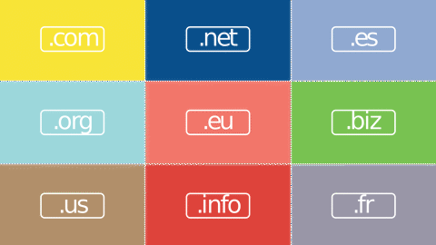 lista de las diferentes extensiones de dominios disponibles