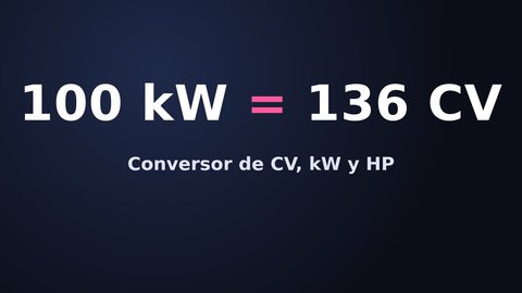conversor cv kw hp
