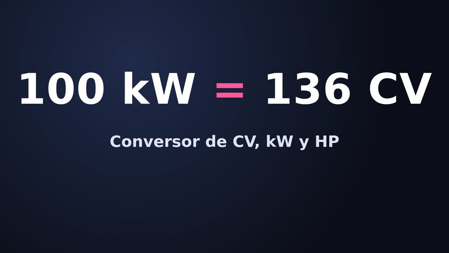 conversor cv kw hp