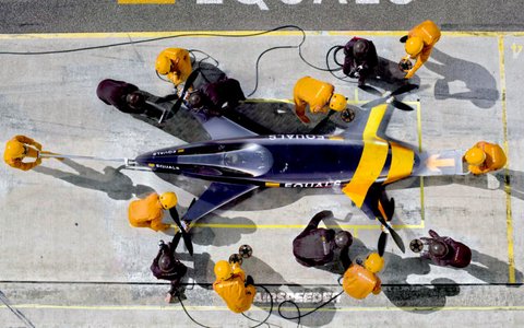 se prepara competicion coches electricos voladores airspeeder pit stop