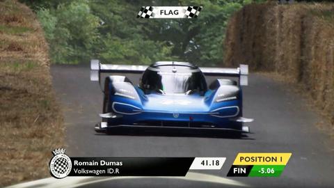 el vw id. r ha conseguido batir el récord de nick heidfeld con el mc laren mp4 13 en goodwood