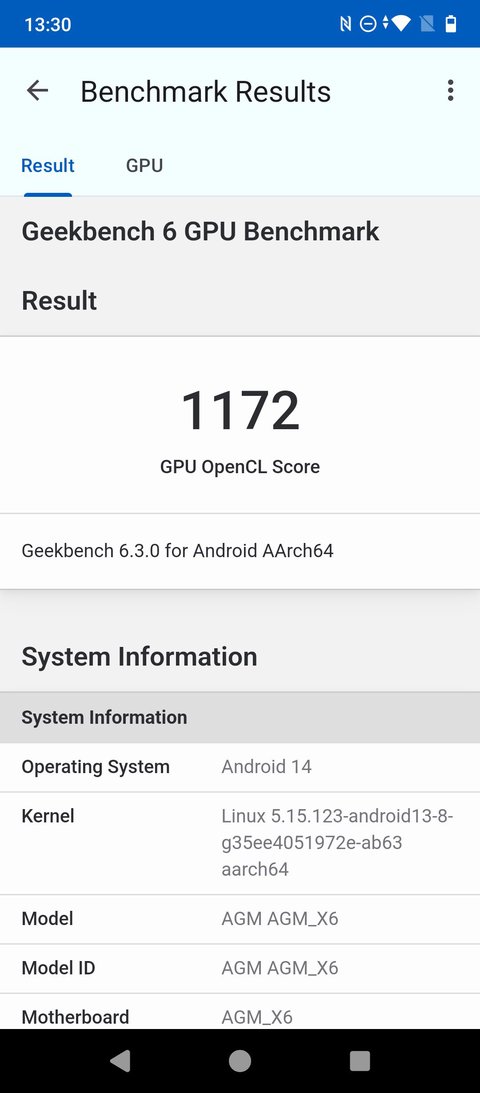 agmmobile x6 geekbench gpu