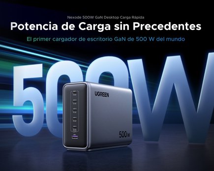 u g r e e n presenta el primer cargador de escritorio de 500 w con tecnología ga n del mundo